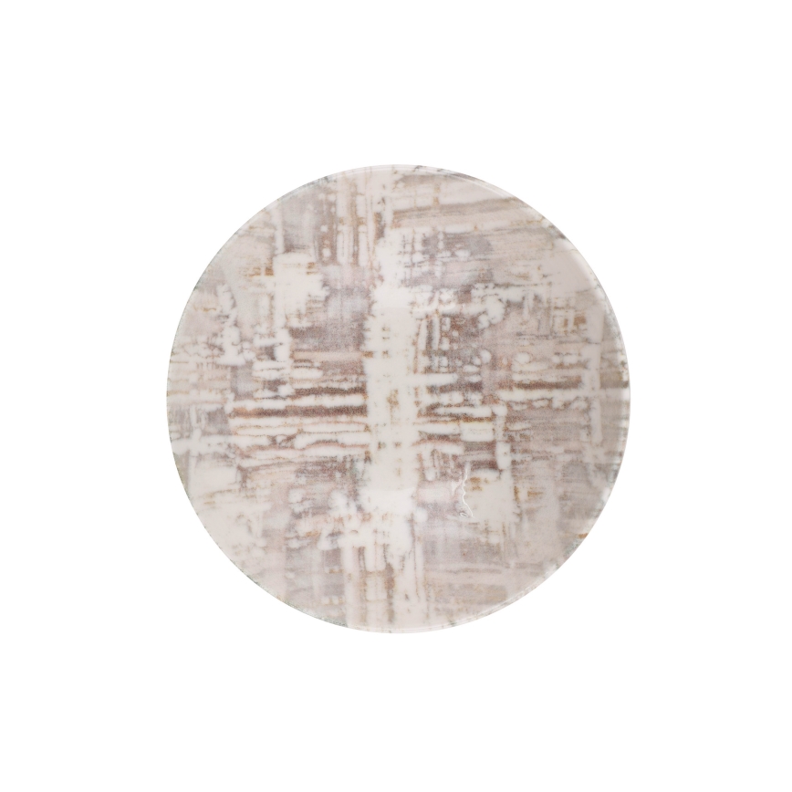 24-piece porcelain dining set, brown/white