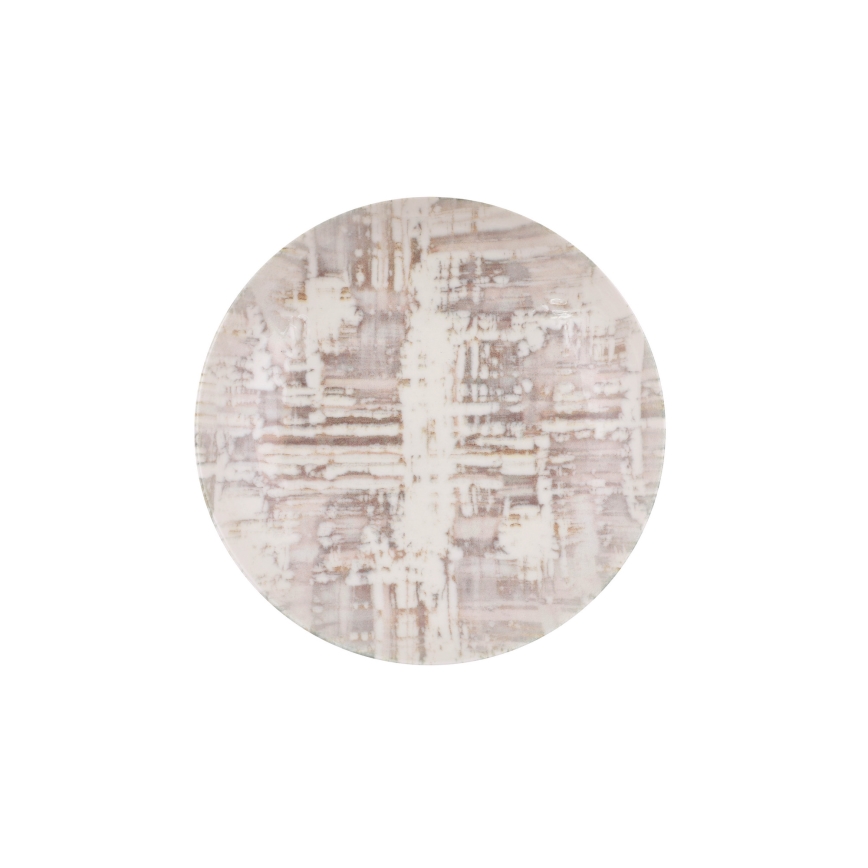 24-piece porcelain dining set, brown/white