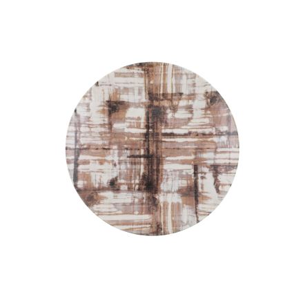 24-piece porcelain dining set, brown/white