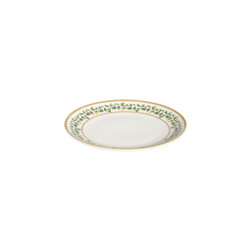 24-piece porcelain dining set cream/beige/green