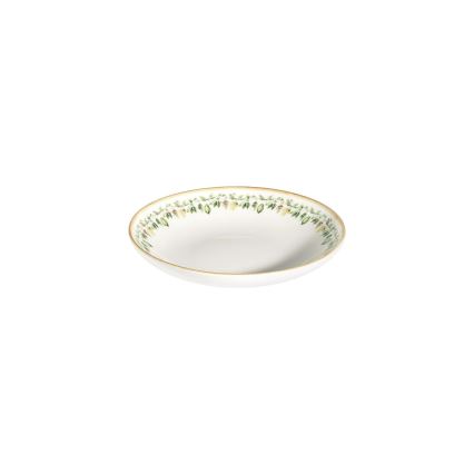 24-piece porcelain dining set cream/beige/green
