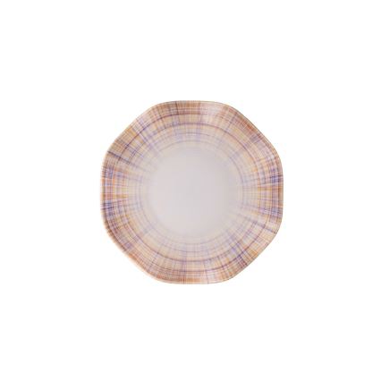 24-piece porcelain dining set, orange/blue