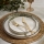 24-piece porcelain dinner set in white and brown