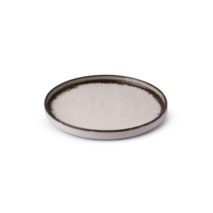 24-piece porcelain dinner set in white and brown