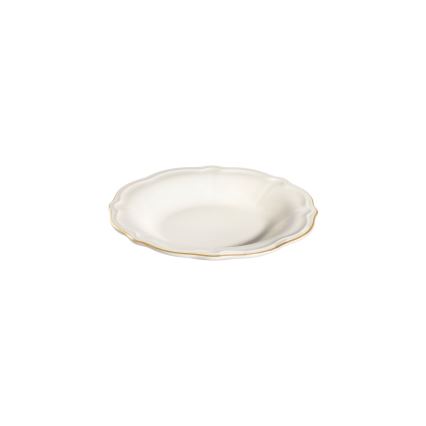 24-piece porcelain dinner set in white and gold