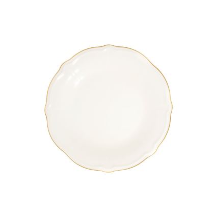 24-piece porcelain dinner set in white and gold