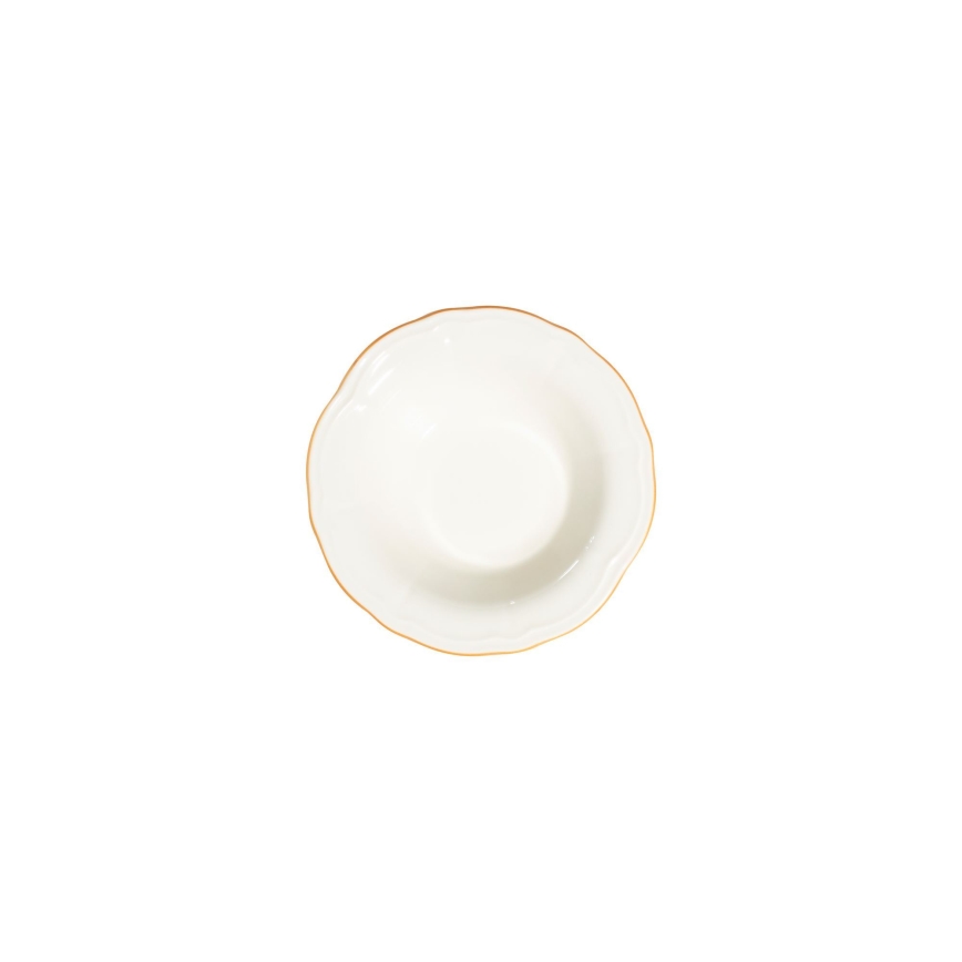 24-piece porcelain dinner set in white and gold