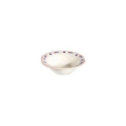24-piece porcelain dinner set in white, blue and red
