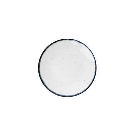 24-piece porcelain dinner set, white/black