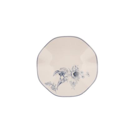 24-piece porcelain dinner set, white/blue