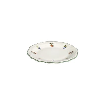 24-Piece Porcelain Dinner Set – White/Green