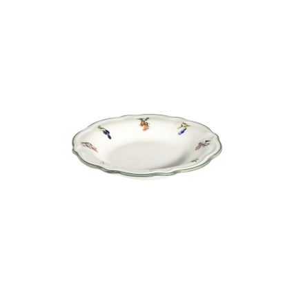 24-Piece Porcelain Dinner Set – White/Green