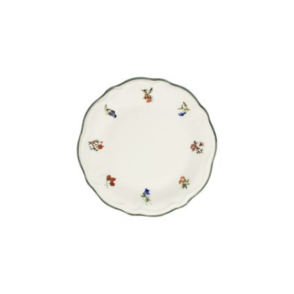 24-Piece Porcelain Dinner Set – White/Green