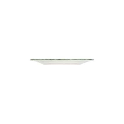 24-Piece Porcelain Dinner Set – White/Green