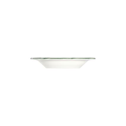 24-Piece Porcelain Dinner Set – White/Green