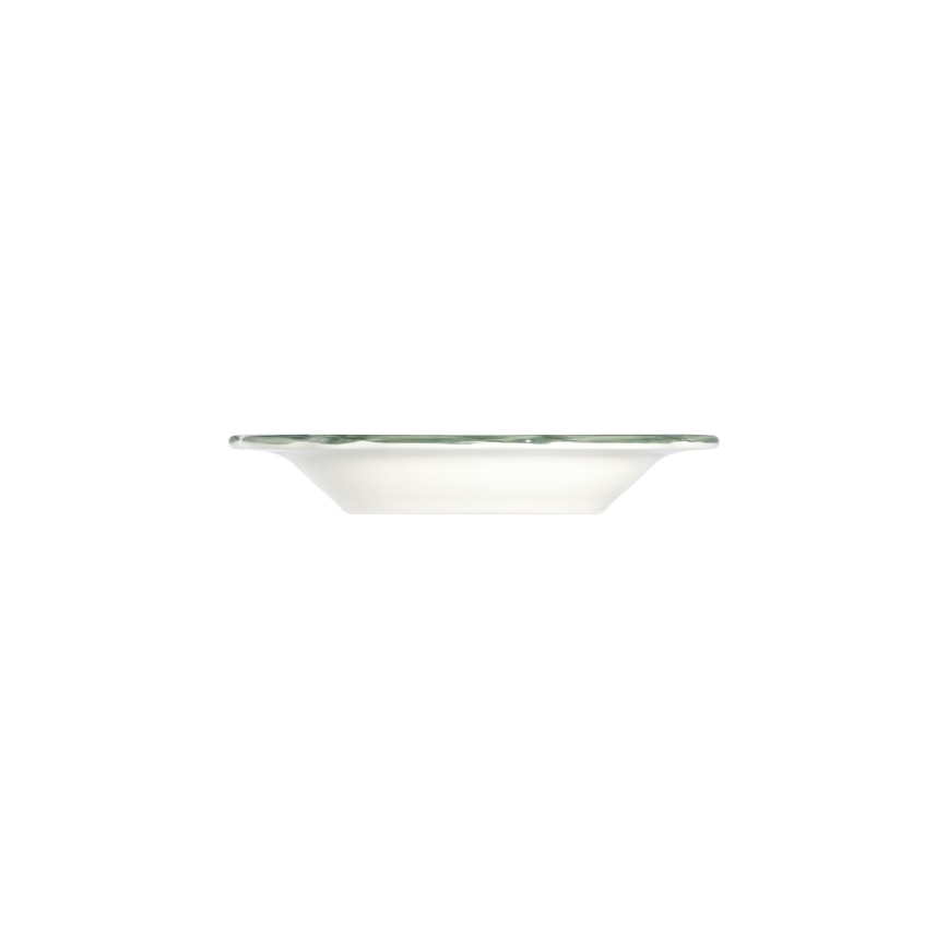 24-Piece Porcelain Dinner Set – White/Green