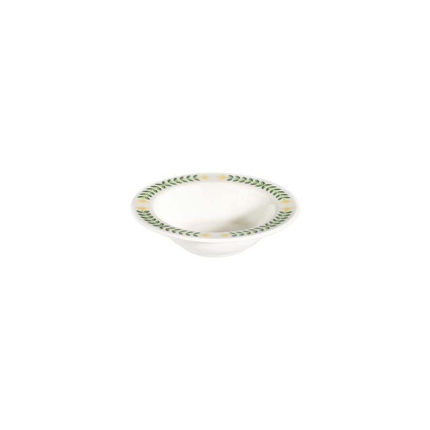24-piece porcelain dinner set white/green/yellow