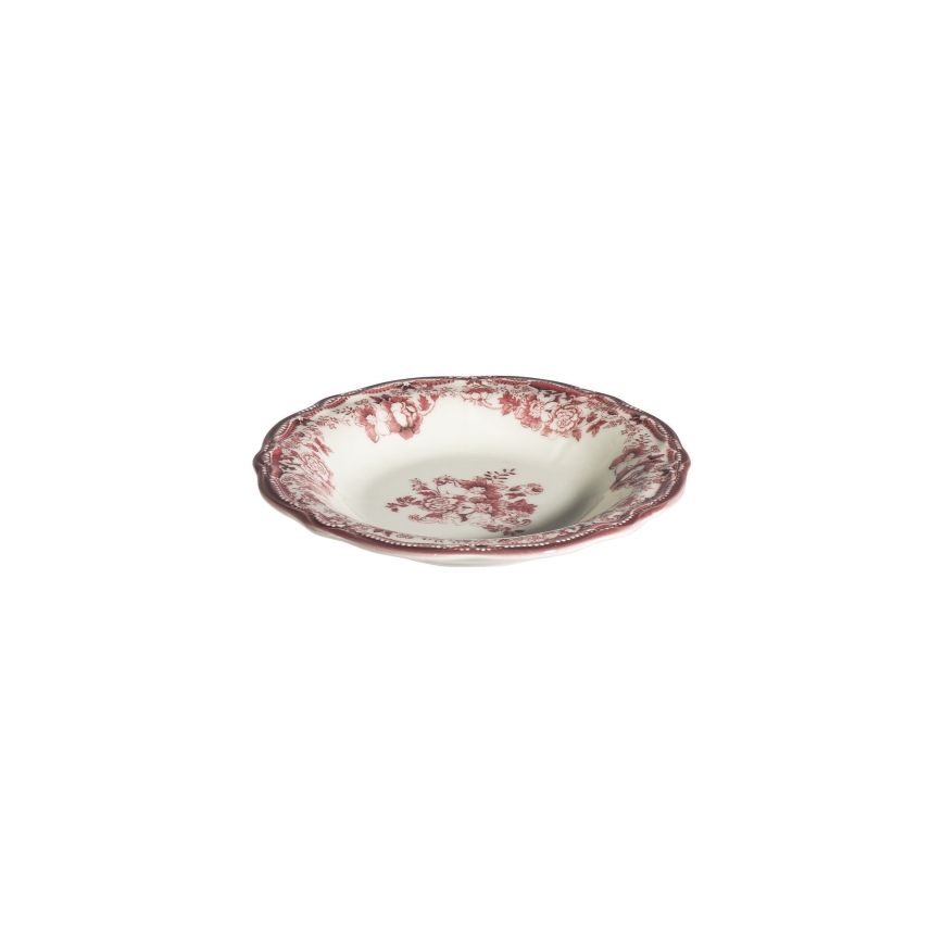 24-piece porcelain dinner set, white/pink