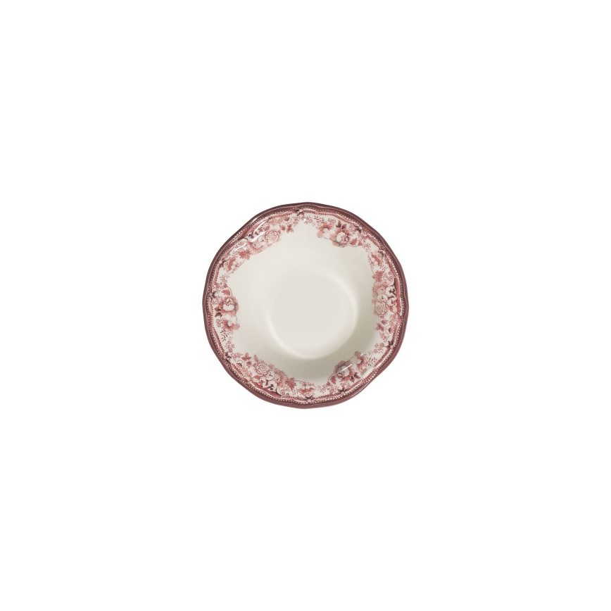 24-piece porcelain dinner set, white/pink