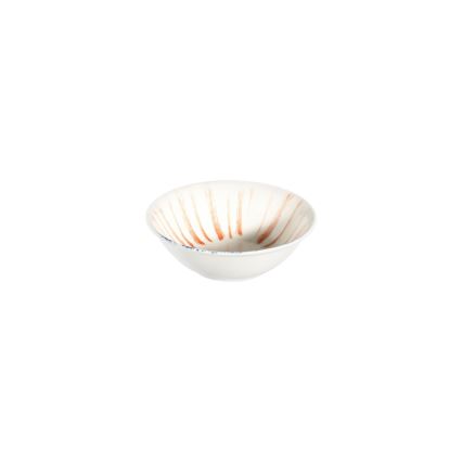 24-piece porcelain dinner set, white/red/blue