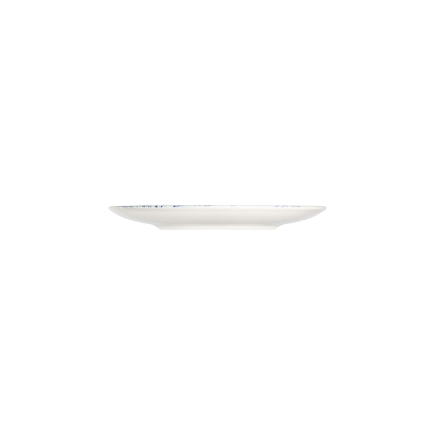 24-piece porcelain dinner set, white/red/blue