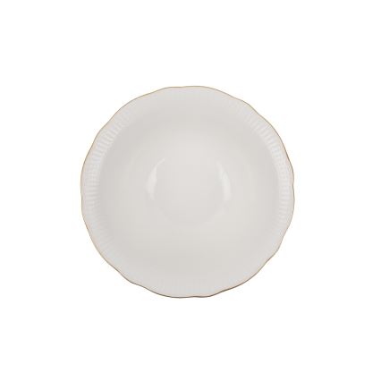 24-piece porcelain dinner set – white with gold accents