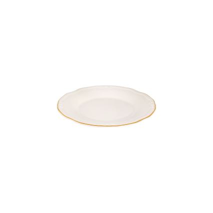24-piece porcelain dinner set, white with gold trim