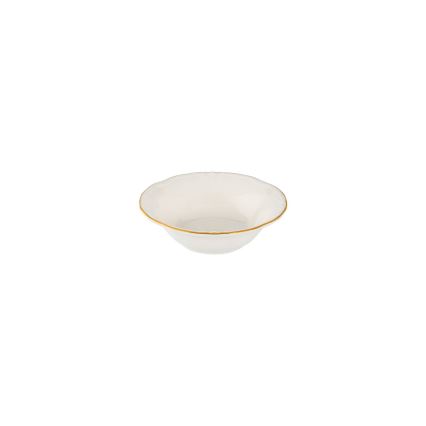24-piece porcelain dinner set, white with gold trim
