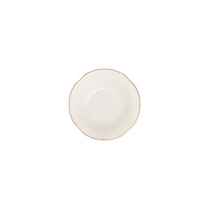 24-piece porcelain dinner set, white with gold trim