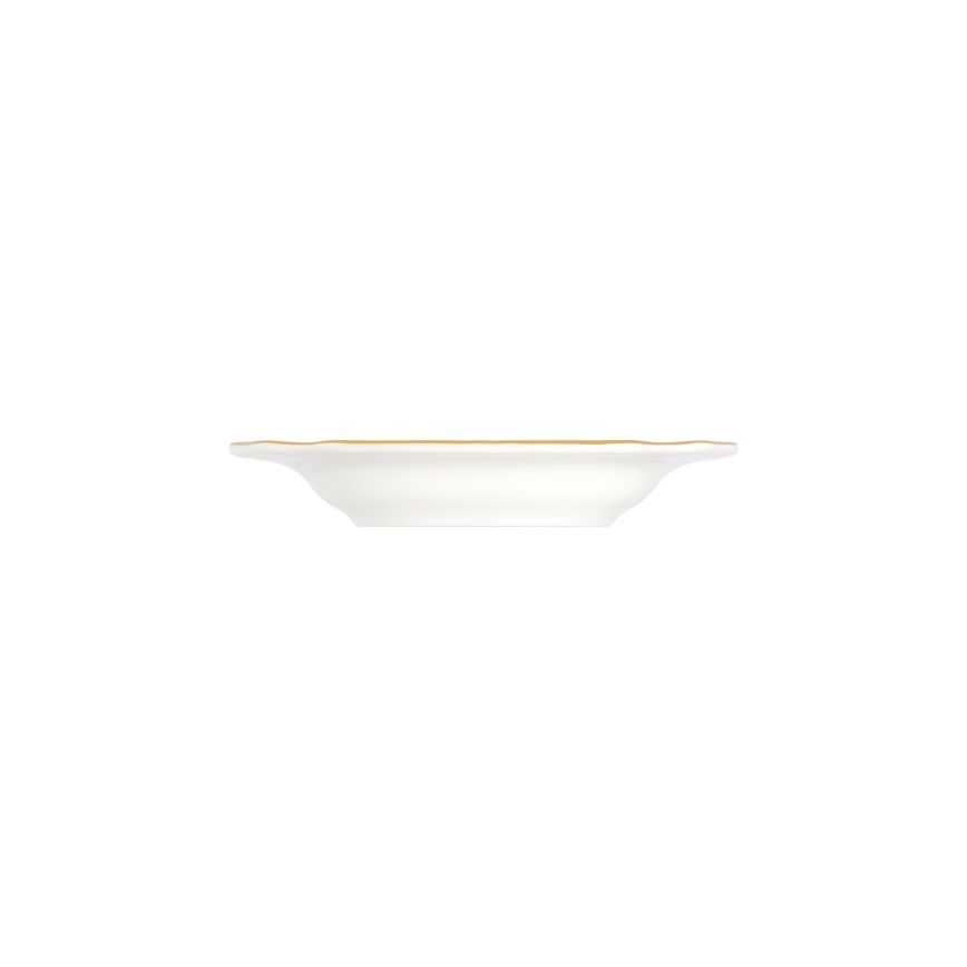 24-piece porcelain dinner set, white with gold trim