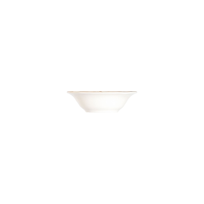 24-piece porcelain dinner set, white with gold trim
