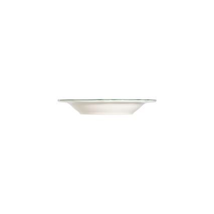24-piece porcelain dinner set — white/green