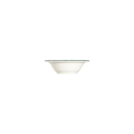24-piece porcelain dinner set — white/green