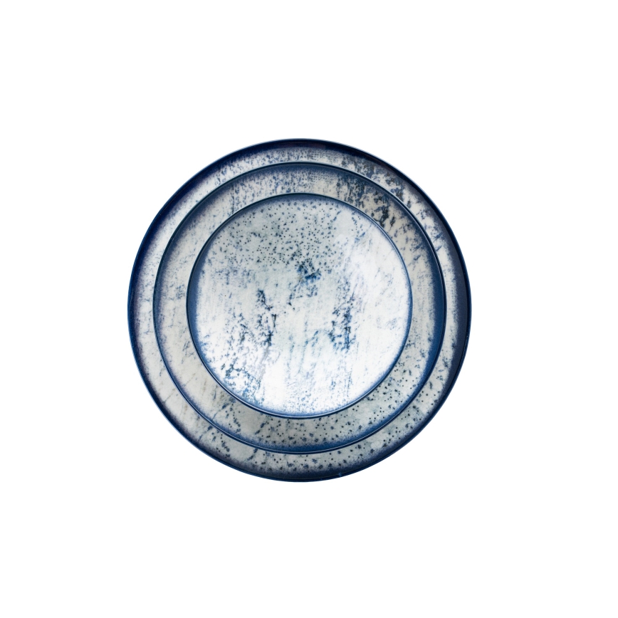 24-piece porcelain dinnerware set – blue