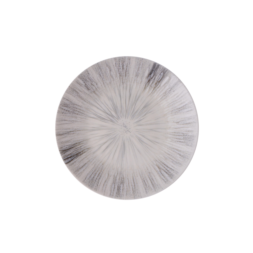 24-piece porcelain dinnerware set in elegant grey