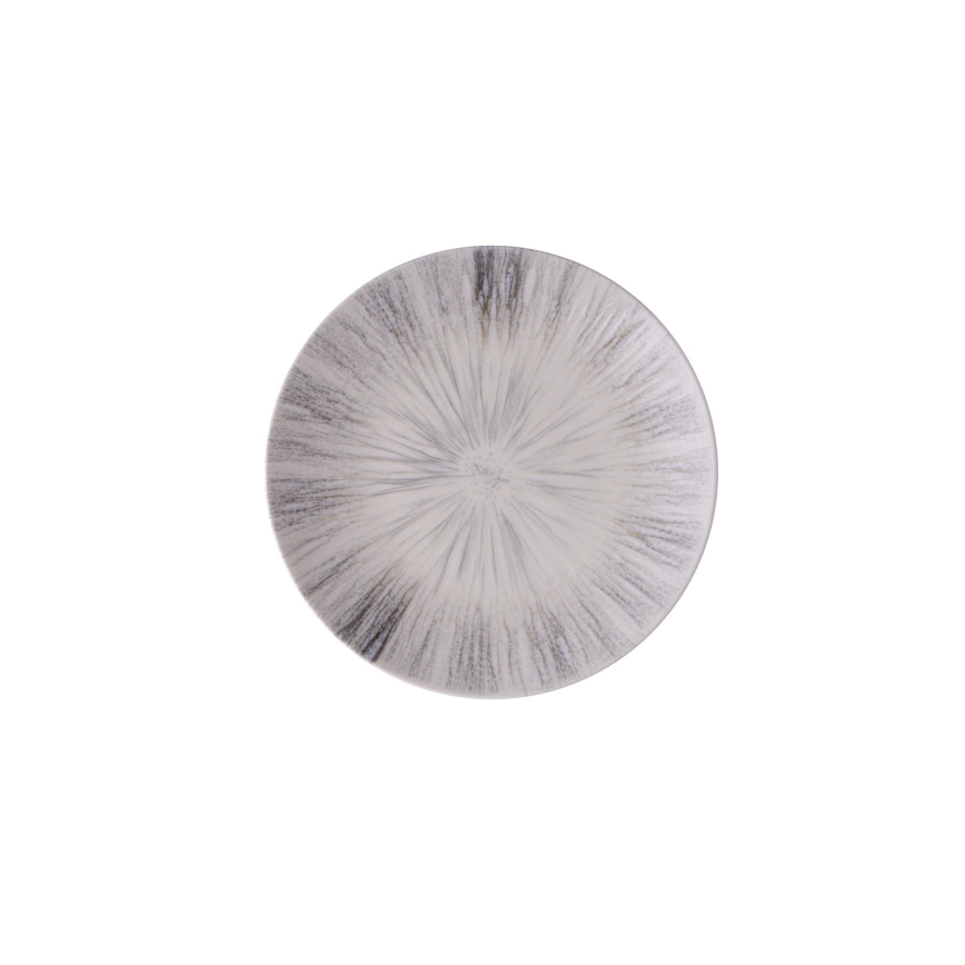 24-piece porcelain dinnerware set in elegant grey