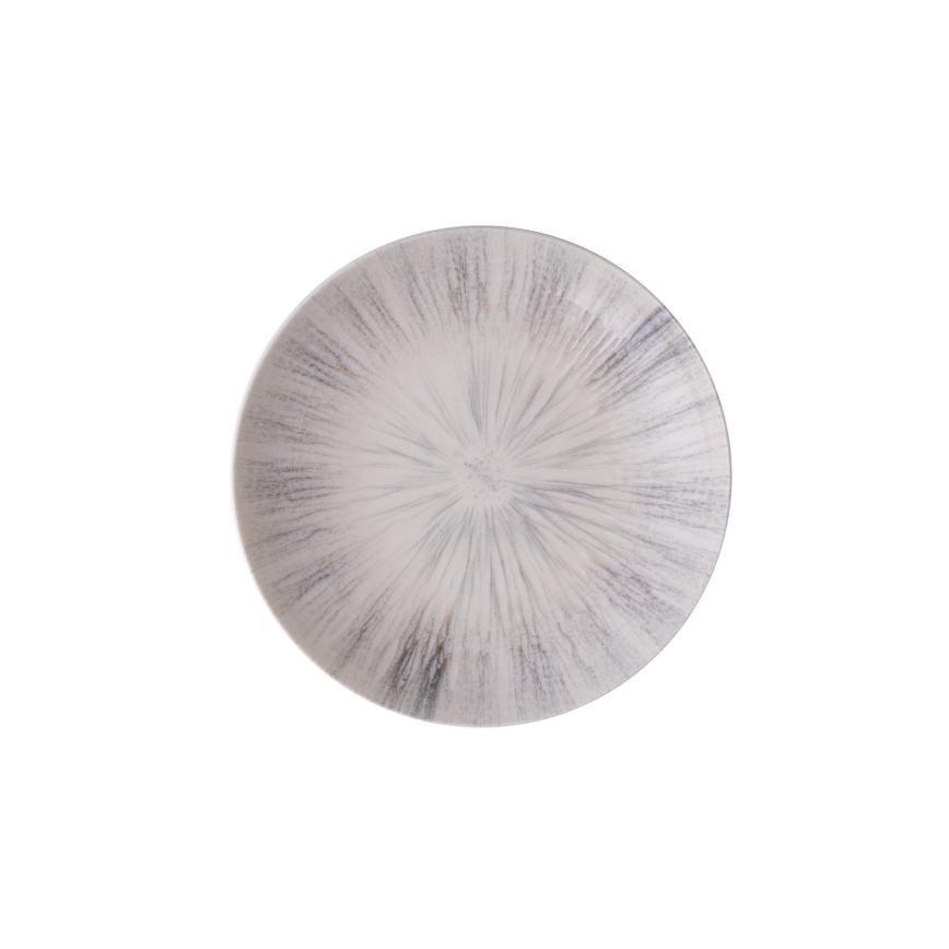 24-piece porcelain dinnerware set in elegant grey