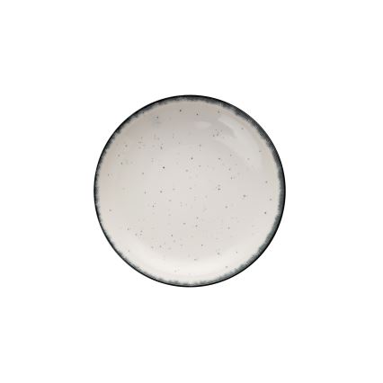 24-piece porcelain dinnerware set in elegant white and black