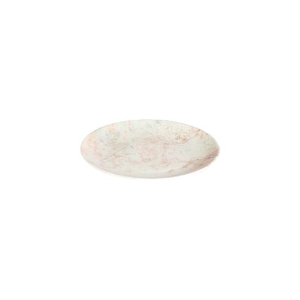 24-piece porcelain dinnerware set in pink/beige