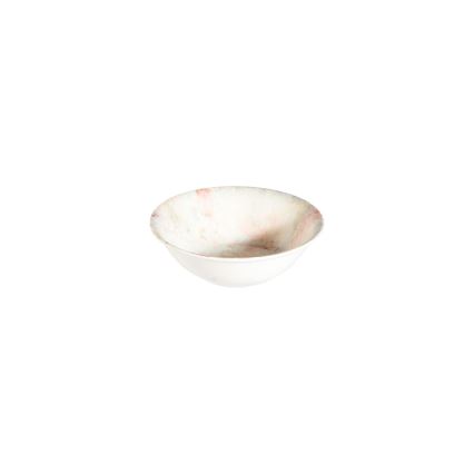 24-piece porcelain dinnerware set in pink/beige