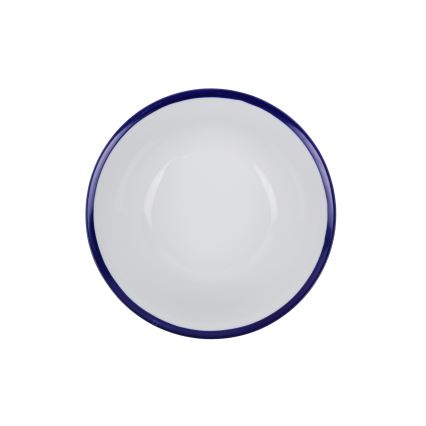 24-piece porcelain dinnerware set, white/blue