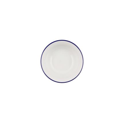 24-piece porcelain dinnerware set, white/blue
