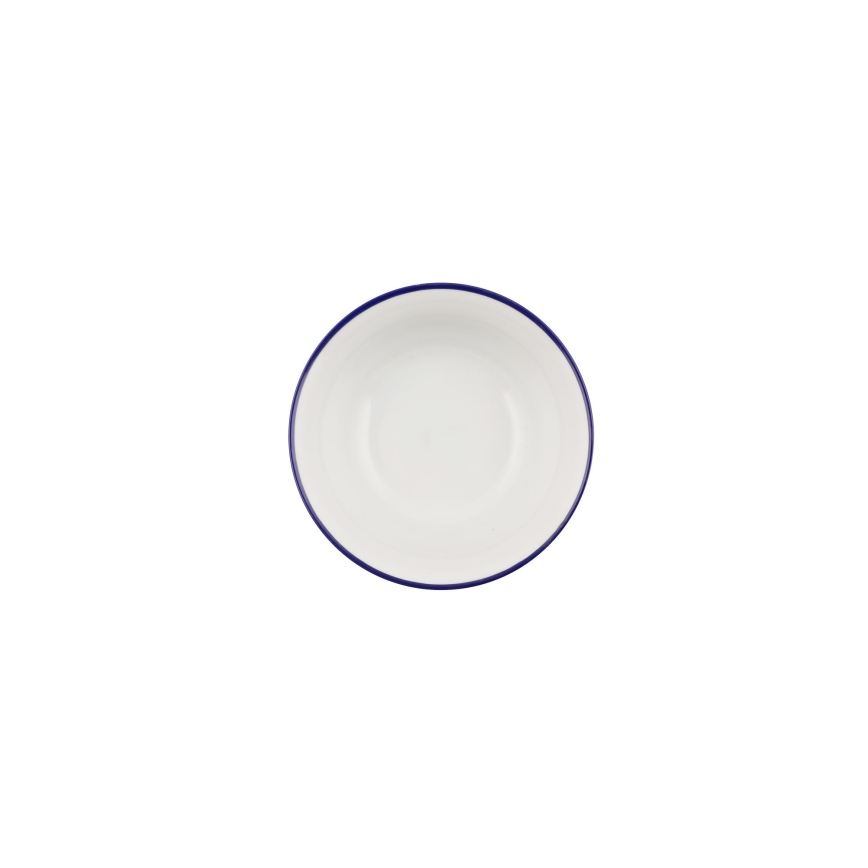 24-piece porcelain dinnerware set, white/blue