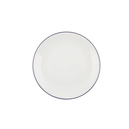 24-piece porcelain dinnerware set, white/blue