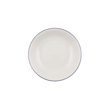 24-piece porcelain dinnerware set, white/blue