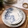 24-piece porcelain dinnerware set, white/blue
