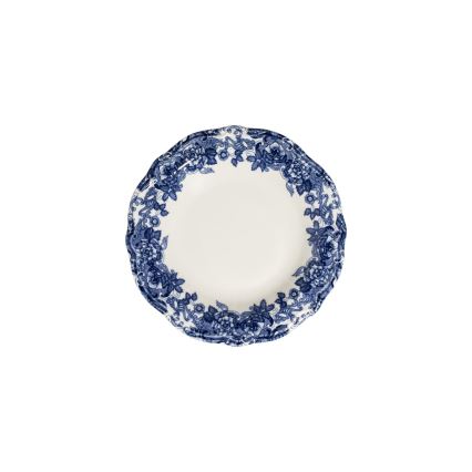 24-piece porcelain dinnerware set, white/blue