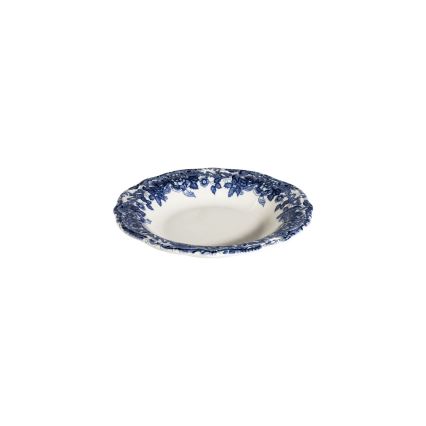 24-piece porcelain dinnerware set, white/blue