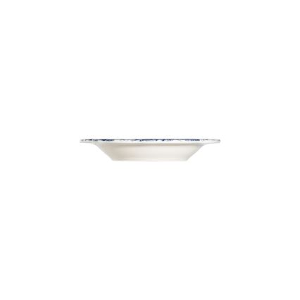 24-piece porcelain dinnerware set, white/blue