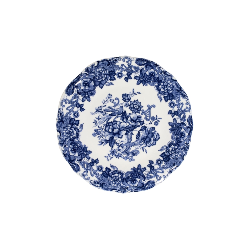 24-piece porcelain dinnerware set, white/blue